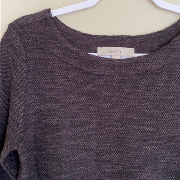 🆕 Ann Taylor LOFT Tweed Knit Navy Sweater - Picture 1 of 7